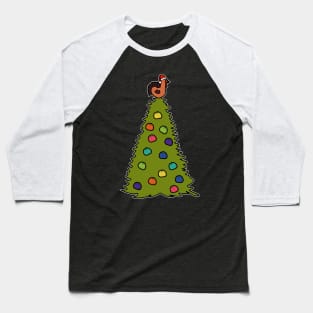 Thanksgiving Tree with Turkey Topper Graphic Baseball T-Shirt